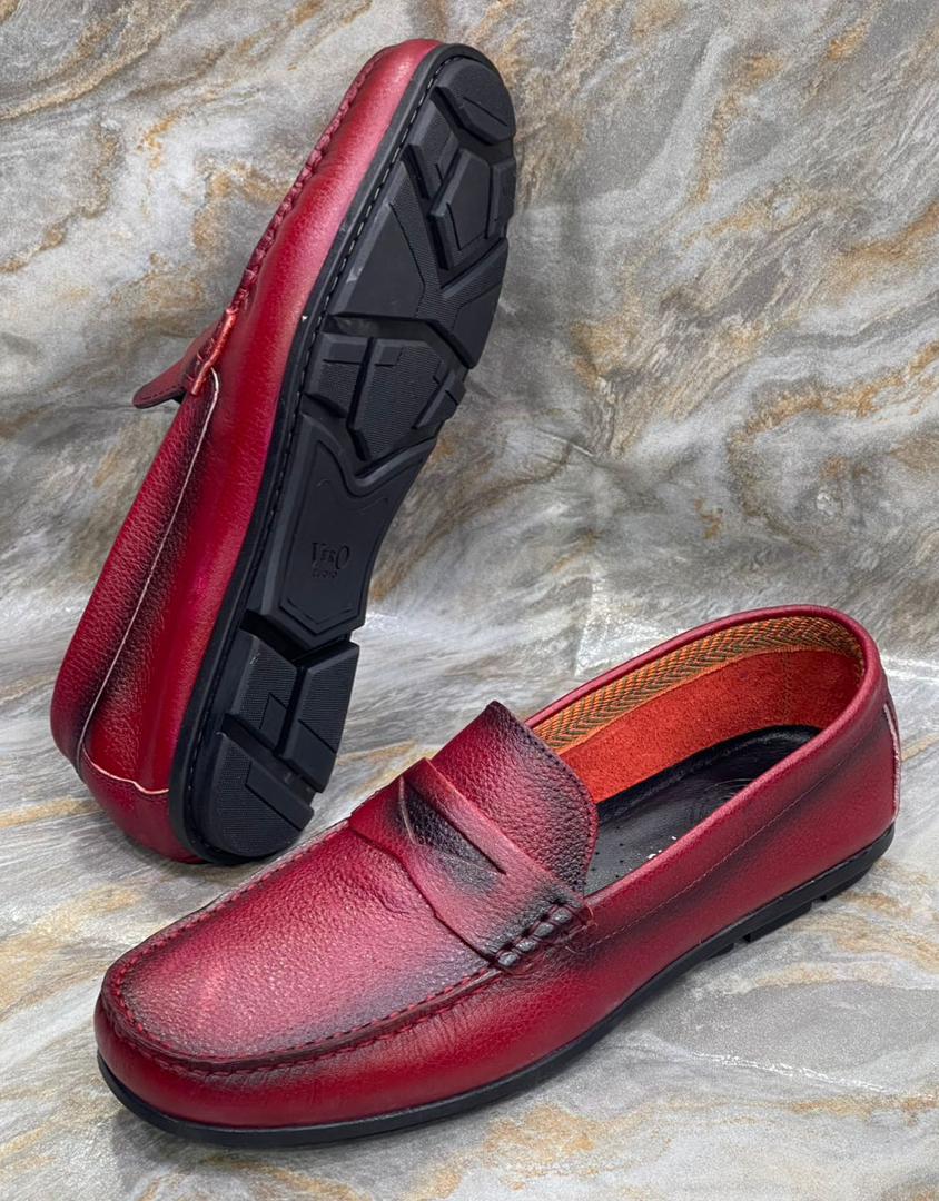 Mocassin pour homme en cuir véritable de haute qualité