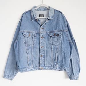 Veste en jean délavé pour homme