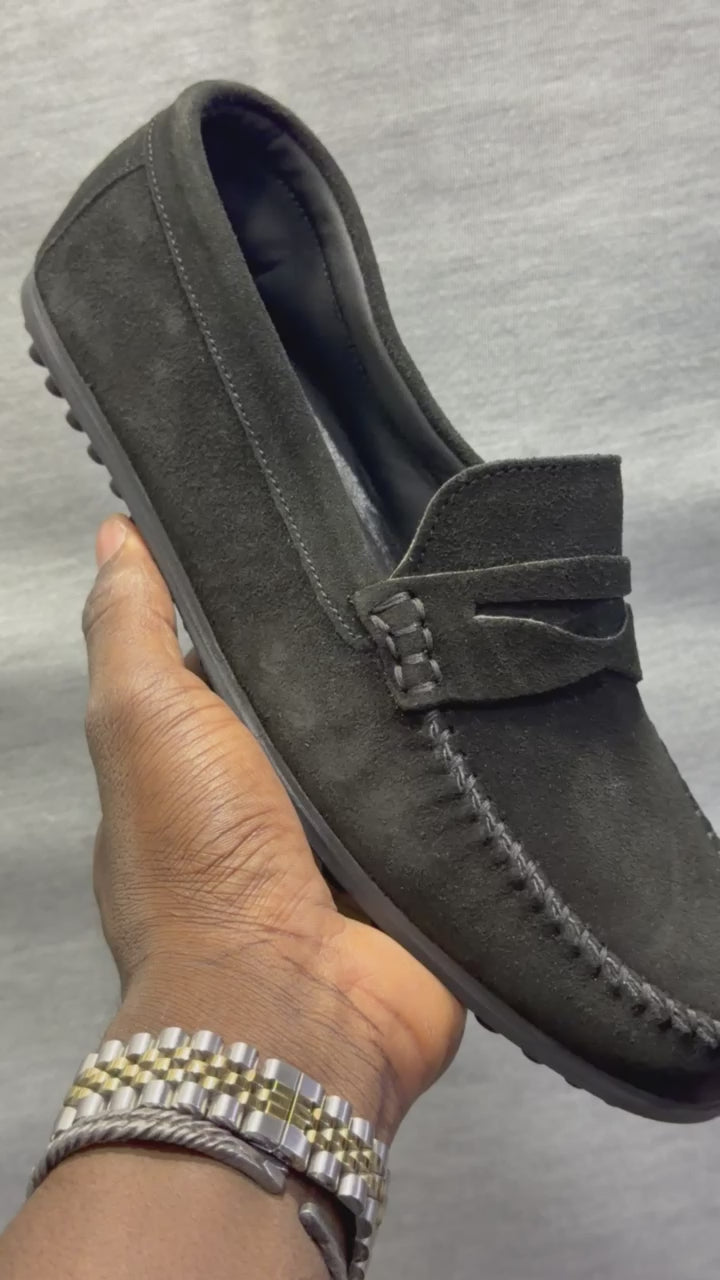 Mocassins classique de conduite au cuir suédé (daim)