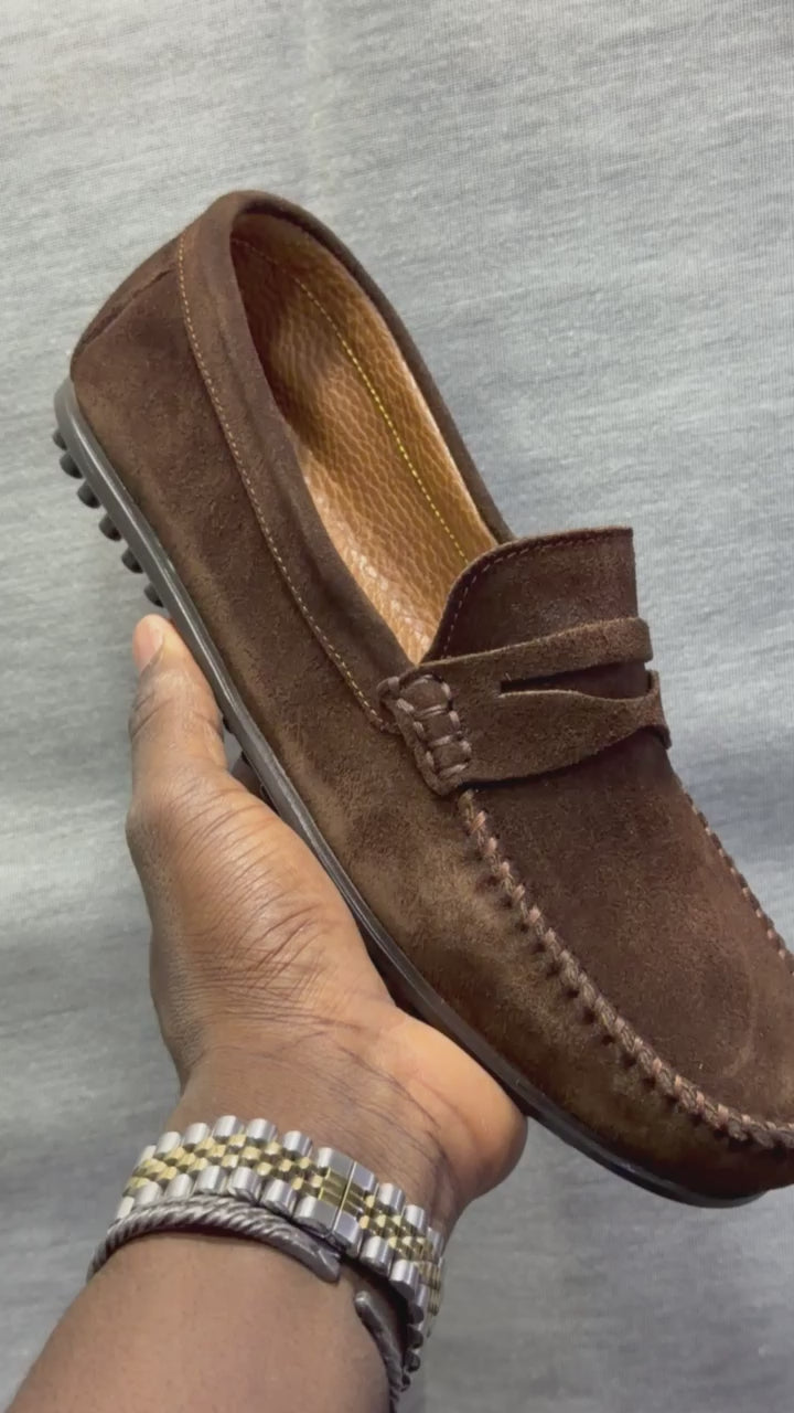 Mocassins classique de conduite au cuir suédé (daim)