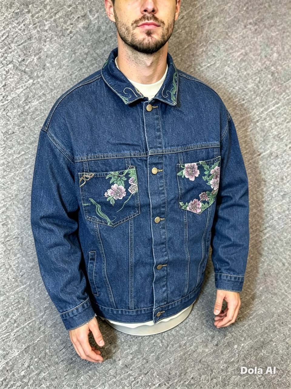 Veste en jean délavé