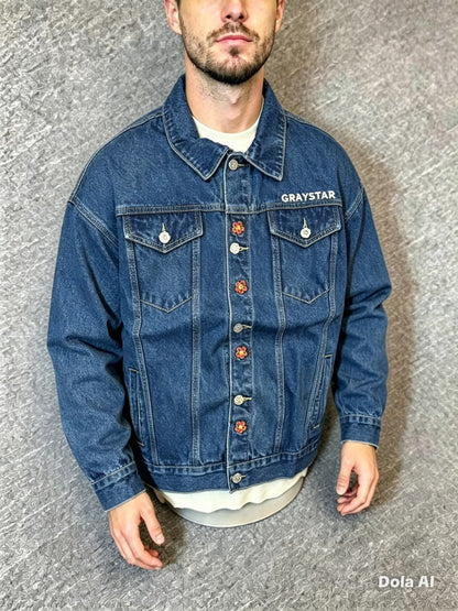 Veste en jean délavé