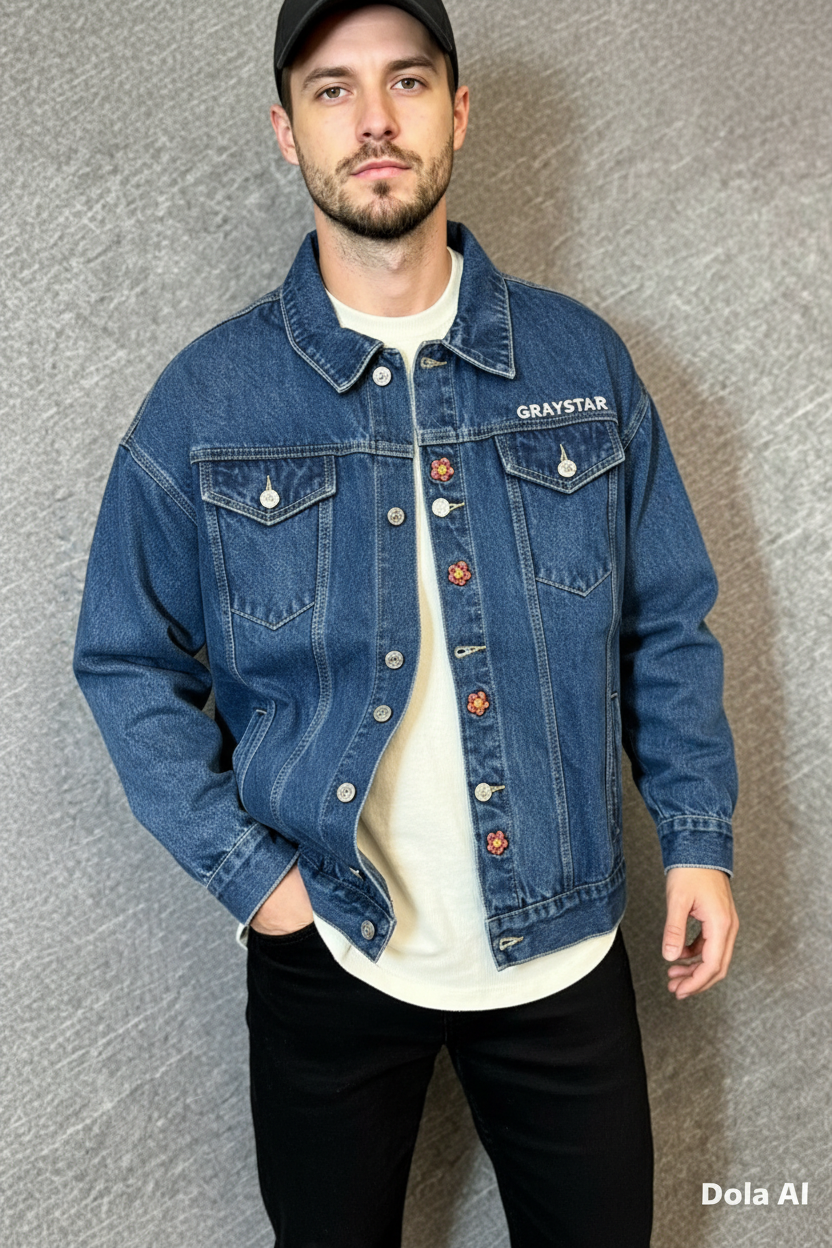 Veste en jean délavé