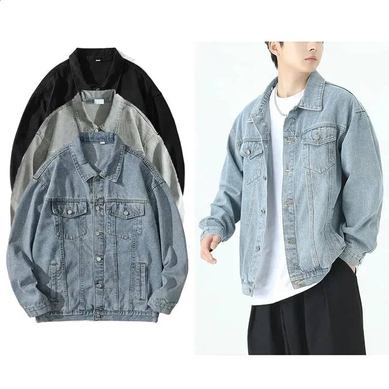 Veste en jean délavé pour homme