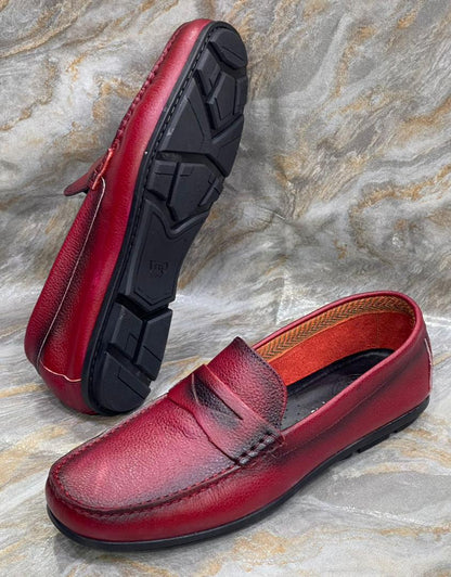 Mocassin pour homme en cuir véritable de haute qualité