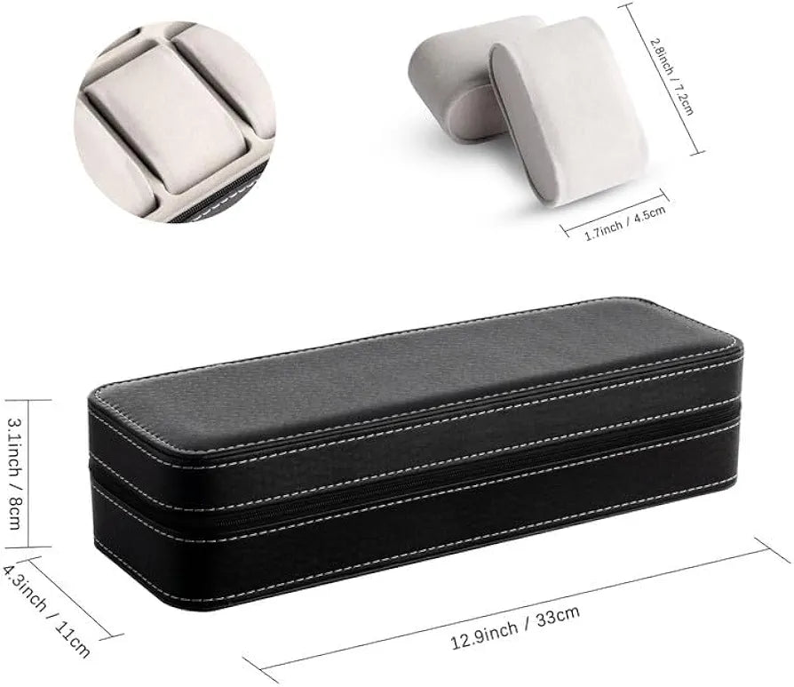 boîte de rangement et étui de voyagepour montres à 6 emplacements