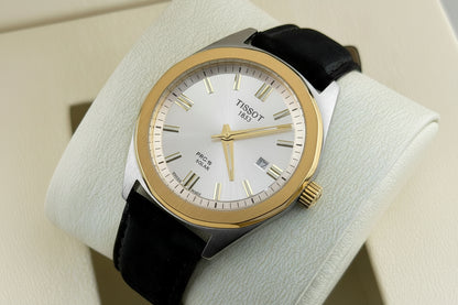 TISSOT PRC 100 Solar bicolore à énergie solaire captée sous son verre saphir.