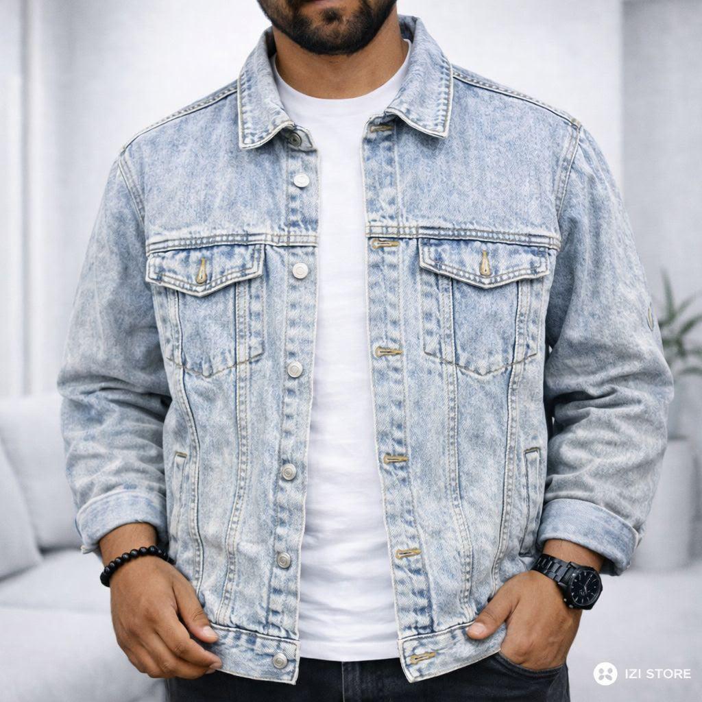 Veste en jean délavé