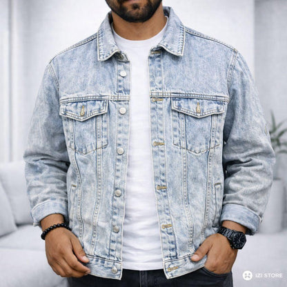 Veste en jean délavé