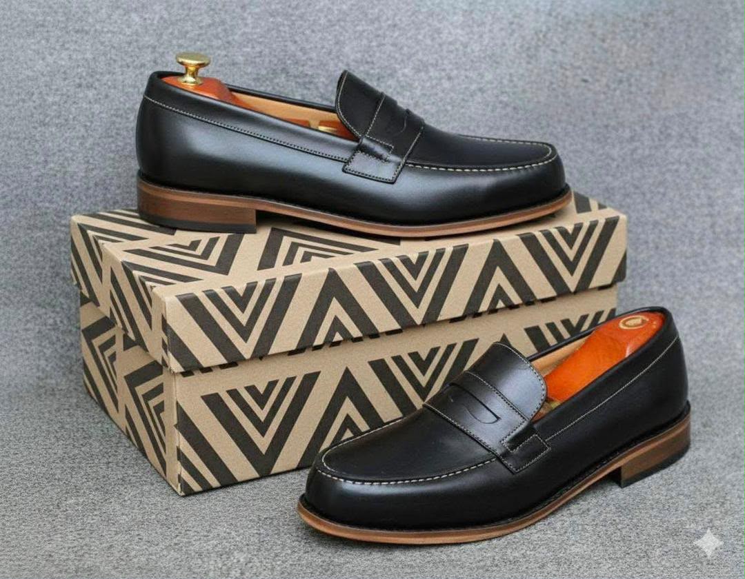 Mocassin 180 J.M. Weston en cuir noir