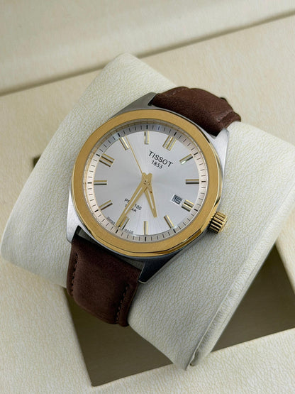 TISSOT PRC 100 Solar bicolore à énergie solaire captée sous son verre saphir.