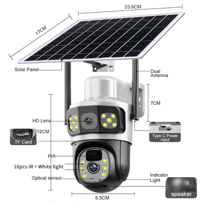 Solar two screen camera